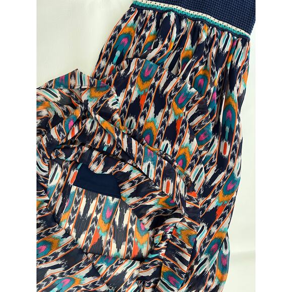 Xhilaration crochet maxi dress multicolor size Small halter bohemian Festival - Picture 8 of 8